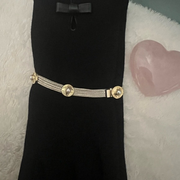 Rare Vintage Turkish Topkapi Gold Vermeil w Sterling Genuine Pearl Bracelet - Picture 5 of 7